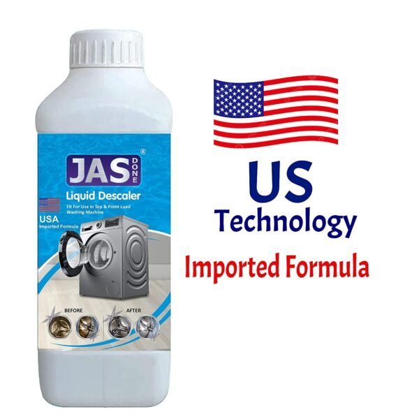 JASDONE ® Descaler Washing Machine Cleaner liquid Front Top Load, Compatible for IFB / BOSCH / LG / SAMSUNG, Scale Remover Cleaning of Tub Drum (Descaling Washing Machine Cleaning) (500ml)